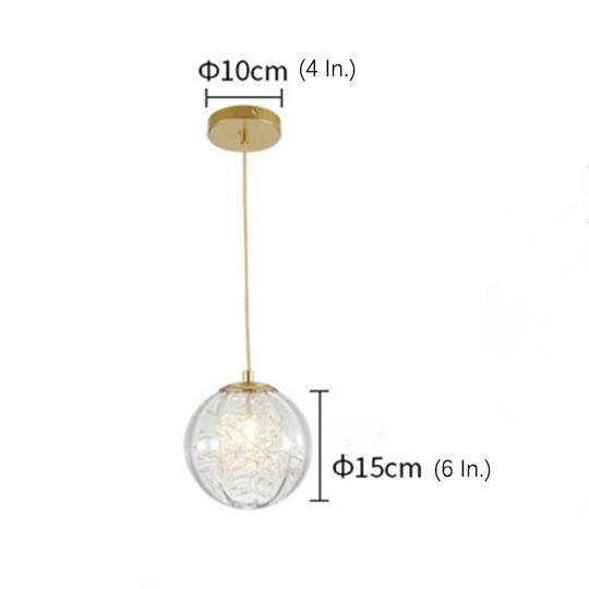 Glass Globe Multi-Light Pendant — Clear Glass, 6" Diameter, Adjustable 39" Cord