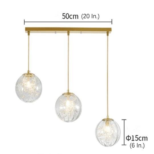 Glass Globe Multi-Light Pendant — Clear Glass, 6" Diameter, Adjustable 39" Cord