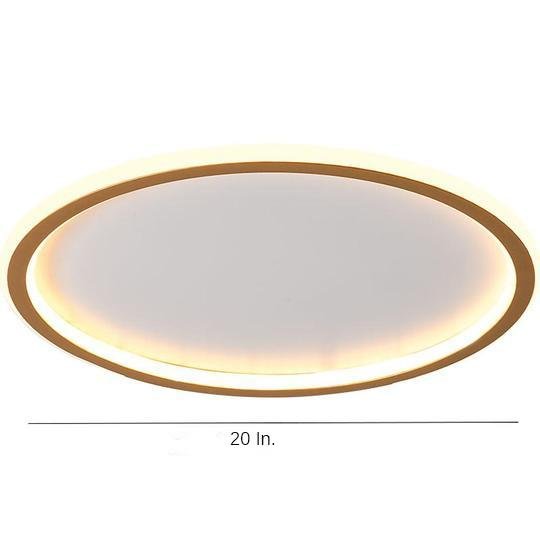 Minimalist Dimmable LED Flush-Mount Ceiling Light — Metal and Acrylic, Square or Circular, Remote Control, 20"
