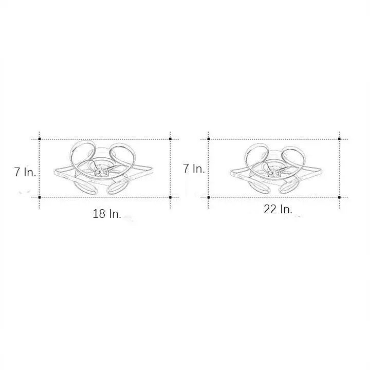 Modern Ceiling Fan with Light and 3 Blades Cluster Design Luxe