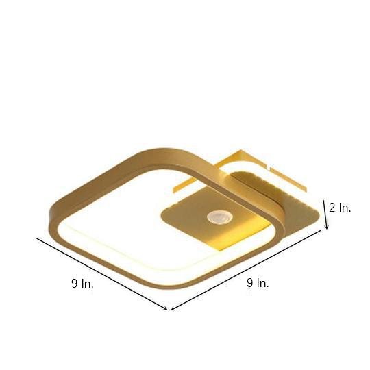 2 Overlapping Triangles LED Flush-Mount Ceiling Light — Aluminum, 14W, 6000K, 9"