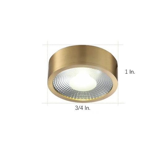 Round Flush-Mount Ceiling Light — Copper and Acrylic, LED, 7W, 3" or 4"