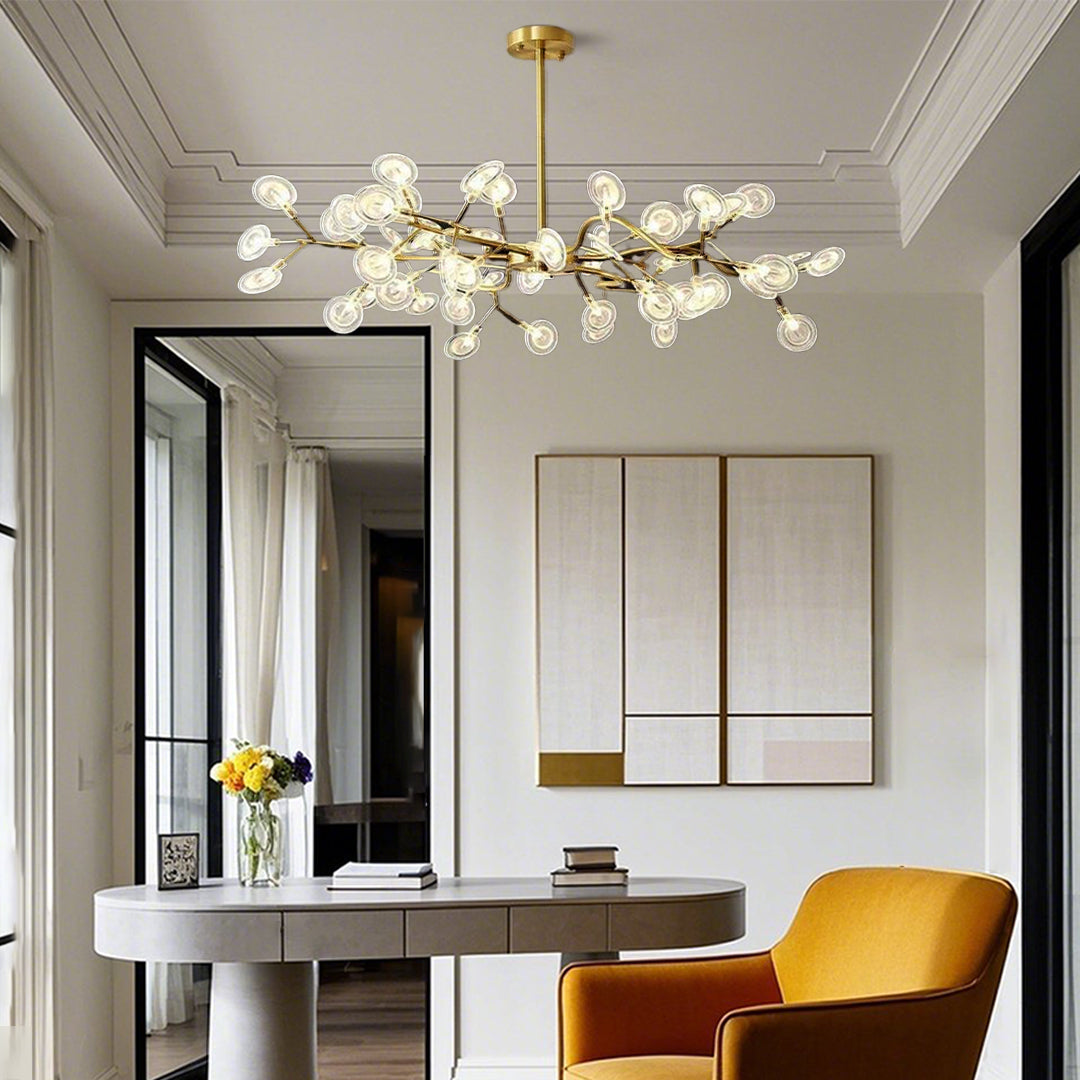 Firefly Sputnik Chandelier — Aluminum & Acrylic, LED, 27/36/45/54-Light, 3000–6500K