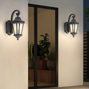 Minimalist Frosted Glass Outdoor Wall Sconce — Aluminum, E27, Waterproof, Two Sizes
