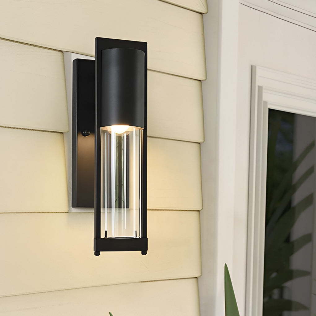 Industrial Outdoor Wall Sconce — Antique Iron, Glass Shade, E27, IP-Rated Weatherproof