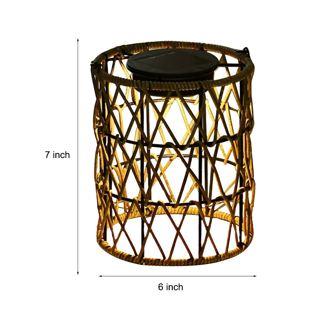 Modern Waterproof Rattan Lantern Solar Garden Lights - Creative Lawn Lamp Luxe