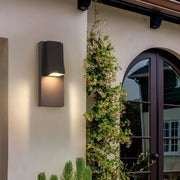 Modern Rectangular Outdoor Wall Sconce — Black Die-Cast Aluminum, 18W LED, 3000K, IP-Rated Waterproof
