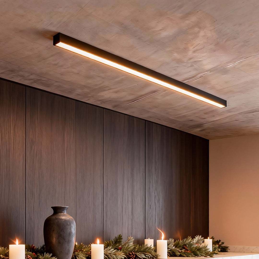 Minimalist Linear LED Wall Sconce — Aluminum & Acrylic, Stepless Dimming, 3-Step Color Temp (3000K/4500K/6000K), Remote Control