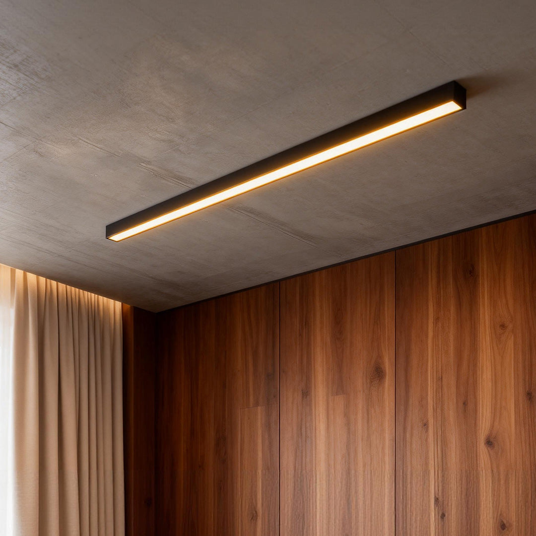Minimalist Linear LED Wall Sconce — Aluminum & Acrylic, Stepless Dimming, 3-Step Color Temp (3000K/4500K/6000K), Remote Control