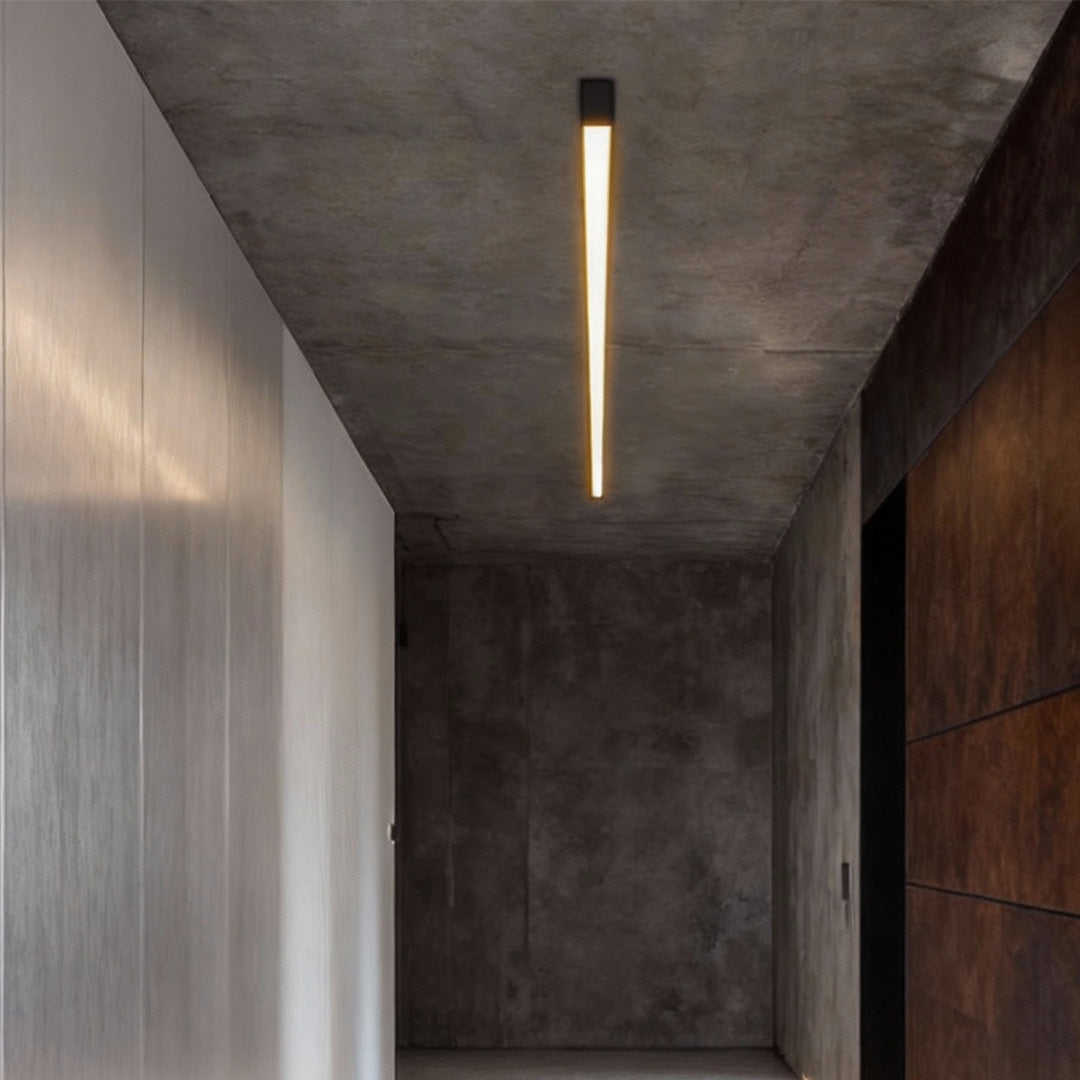 Minimalist Linear LED Wall Sconce — Aluminum & Acrylic, Stepless Dimming, 3-Step Color Temp (3000K/4500K/6000K), Remote Control
