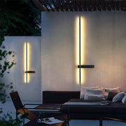 Modern Linear Outdoor Wall Sconce — Black Aluminum, LED, IP54, 6W–15W, 3000K