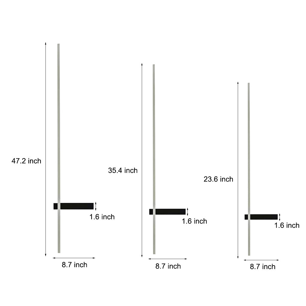 Modern Linear Outdoor Wall Sconce — Black Aluminum, LED, IP54, 6W–15W, 3000K