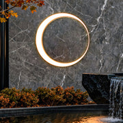Circular Moon Outdoor Wall Sconce — Stainless Steel, LED, IP65 Weatherproof, 20W / 36W / 60W