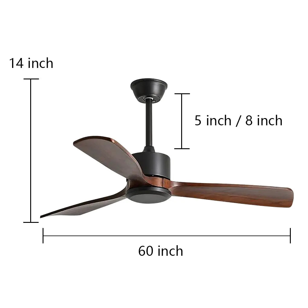 Ceiling Fan with Frequency Conversion, Remote Control, Mute Function, and Adjustable Wind Speed Luxe
