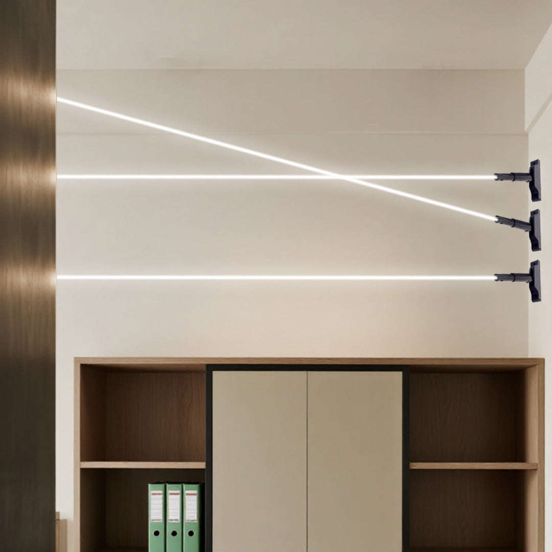 Linear LED Strip Wall Sconce — Steel, Adjustable Rotatable Rod, Anti-Glare, 40W, 4-Meter, 3000K / 6000K