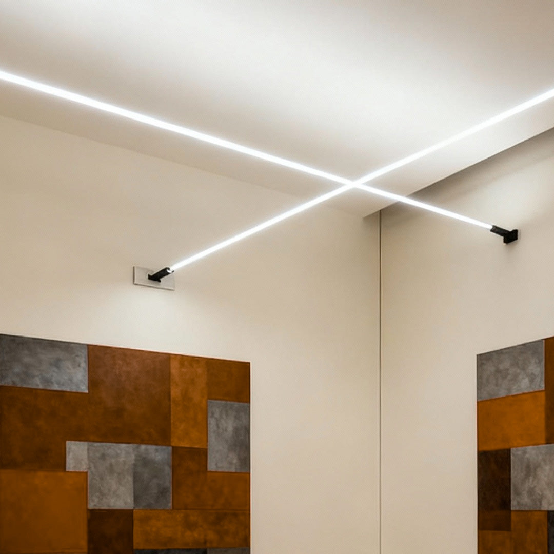 Linear LED Strip Wall Sconce — Steel, Adjustable Rotatable Rod, Anti-Glare, 40W, 4-Meter, 3000K / 6000K