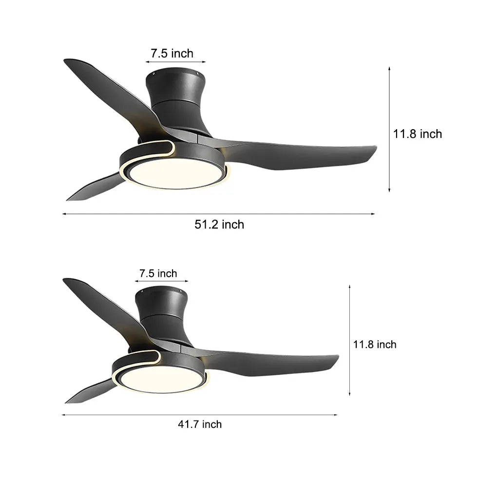 Integrated Ceiling Fan Light with Remote Control and Variable Frequency Dimming, Featuring Forward and Reverse Modes Luxe