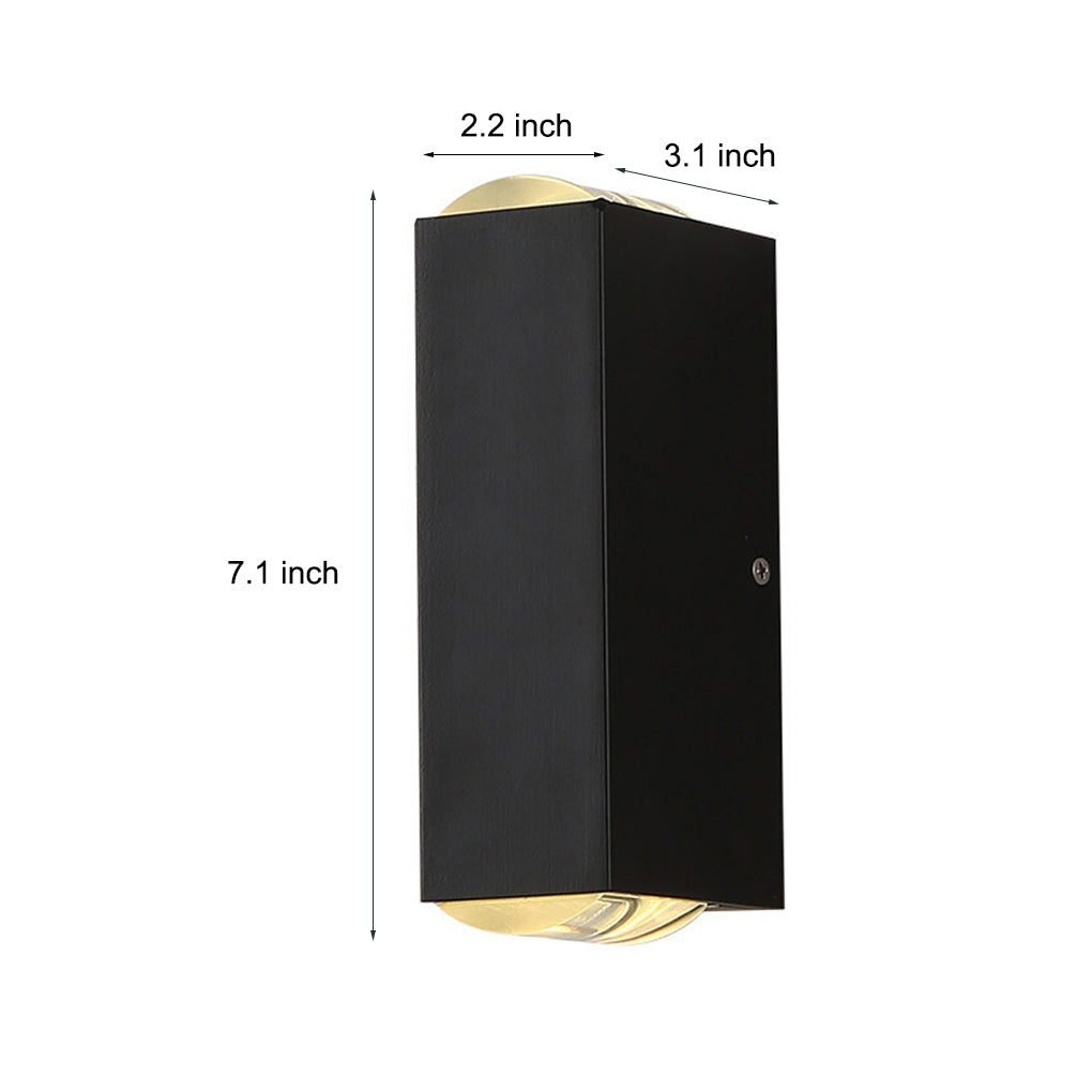 Up/Down Outdoor Wall Sconce — Die-Cast Aluminum, LED 3000K, IP Waterproof, 7.1" H