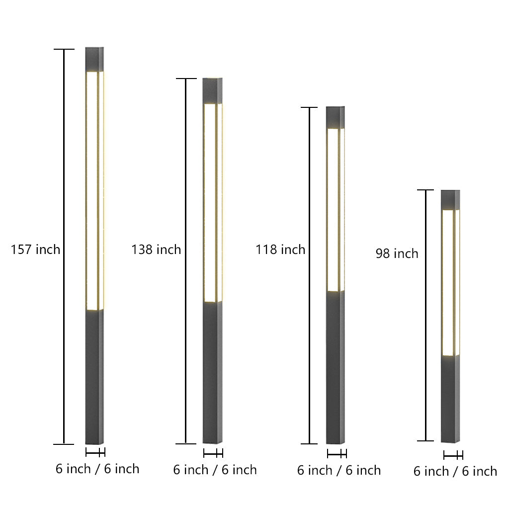 Solar LED Outdoor Bollard Light — Aluminum & PC, 3000K Warm White, IP54, Garden & Villa Courtyard