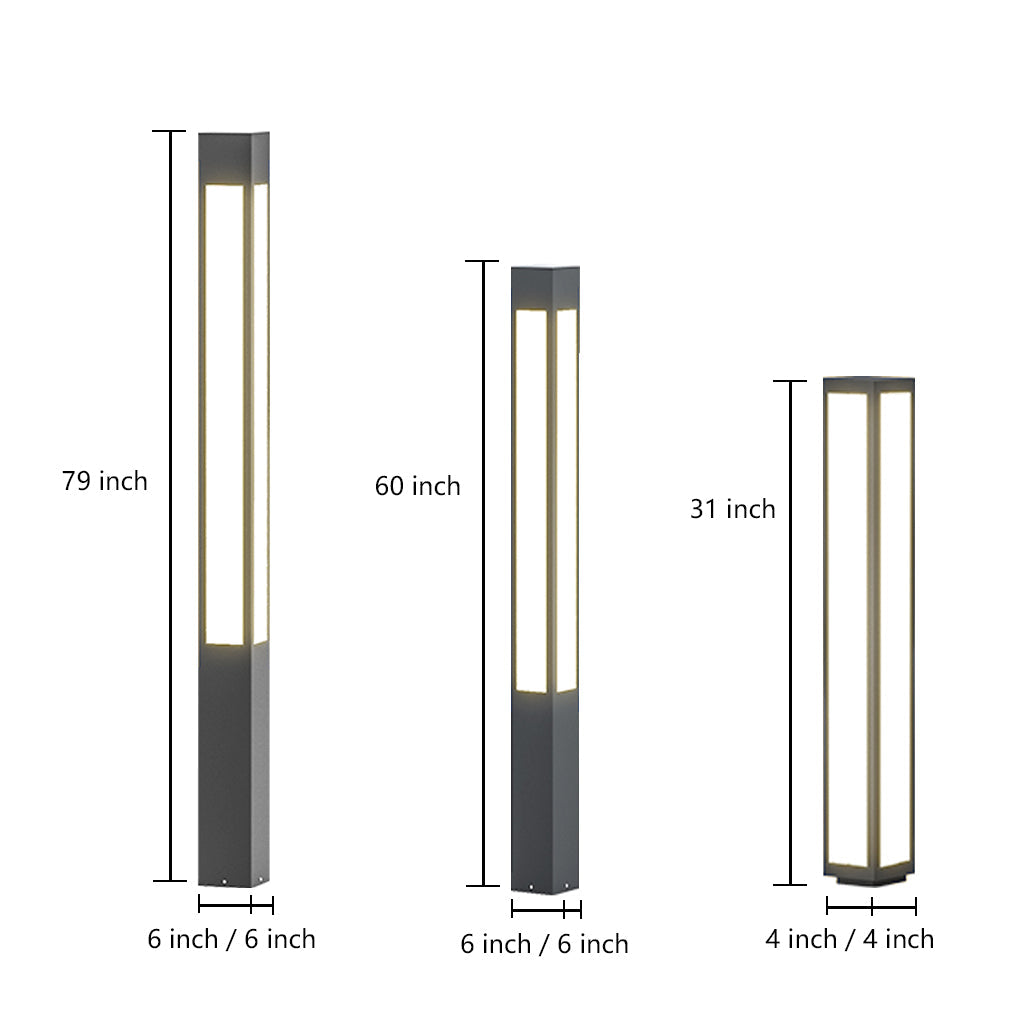 Solar LED Outdoor Bollard Light — Aluminum & PC, 3000K Warm White, IP54, Garden & Villa Courtyard