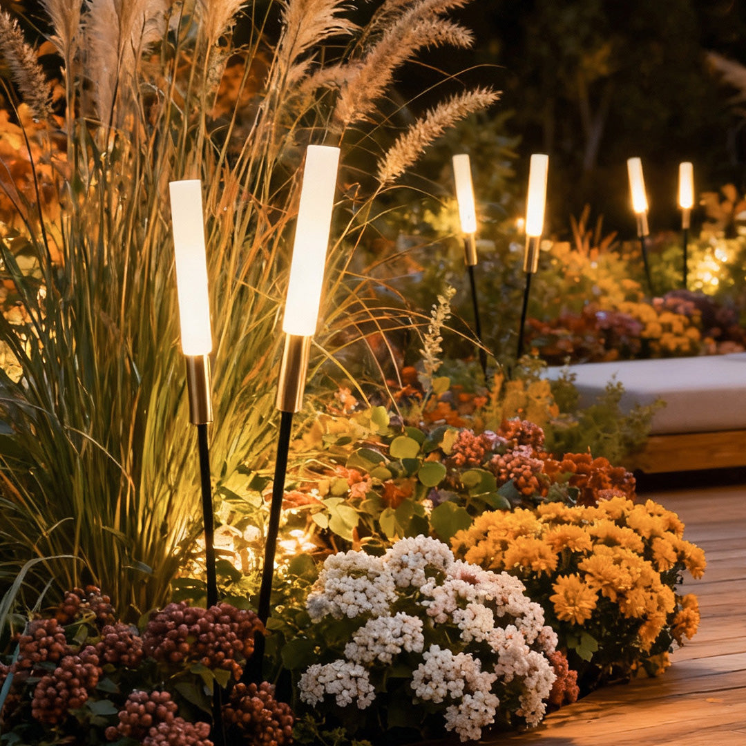 outdoor solar reed shaped lights waterproof led landscape lighting lawn lights