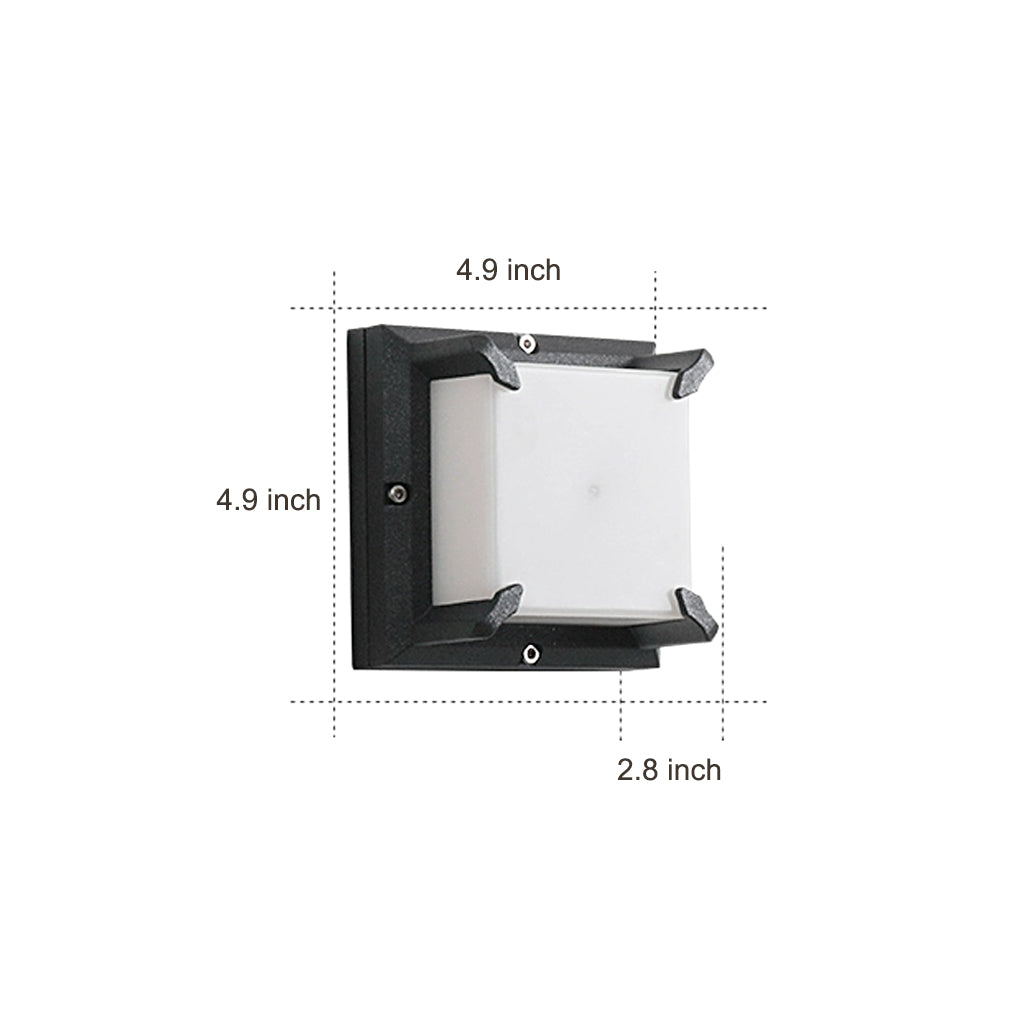 Contemporary Outdoor Wall Sconce — Black Die-Cast Aluminum, LED 5W, IP54 Weatherproof