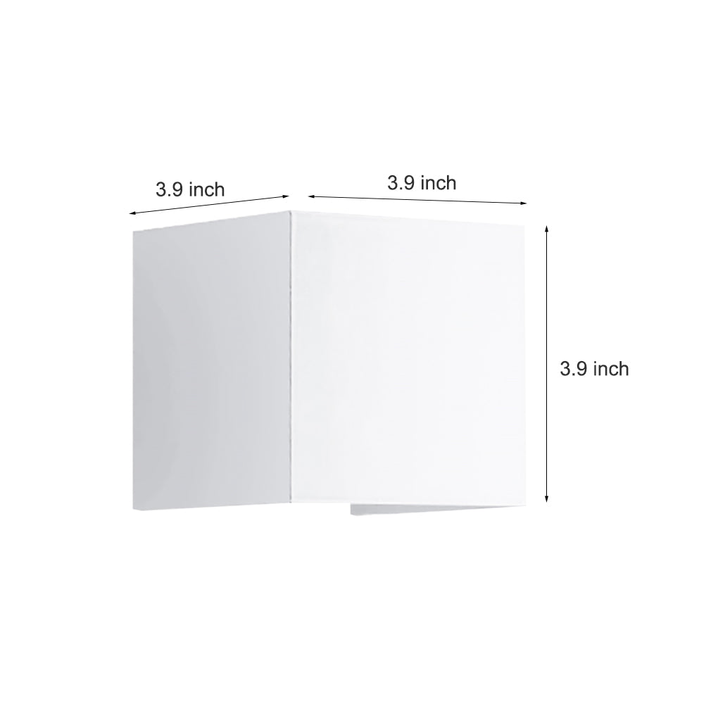 Square Up/Down Outdoor Wall Sconce — Aluminum & Glass, LED 6W, 3000K, IP54 Weatherproof