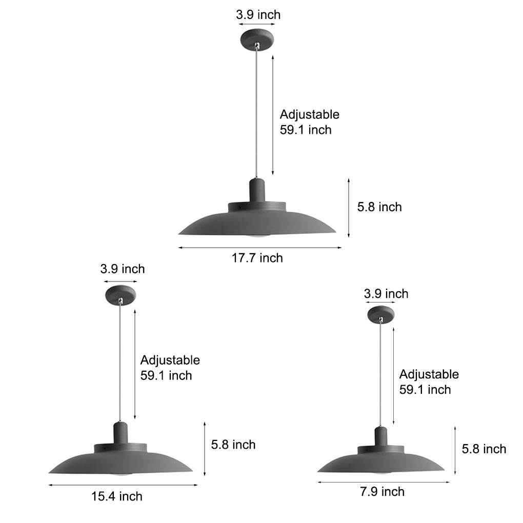 Minimalist Outdoor Pendant Chandelier — Frosted Glass & Hardware, LED, IP54, Flash Gray, Sun Room & Villa