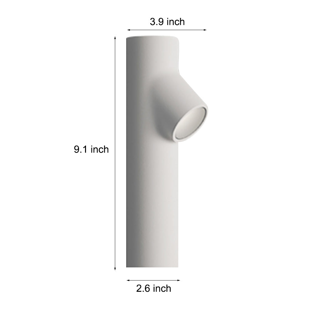 Round Tube Outdoor Wall Sconce — Aluminum & Glass, LED 2W, IP65 Weatherproof