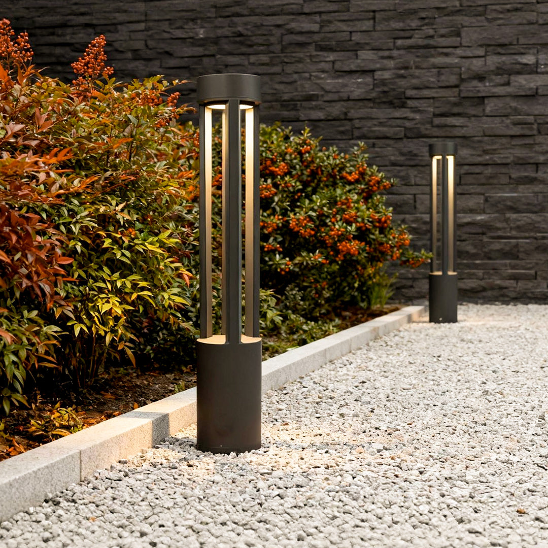 Modern Open-Fixture LED Bollard Light — Die-Cast Aluminum, 30W COB, 3000K, IP54 Weatherproof