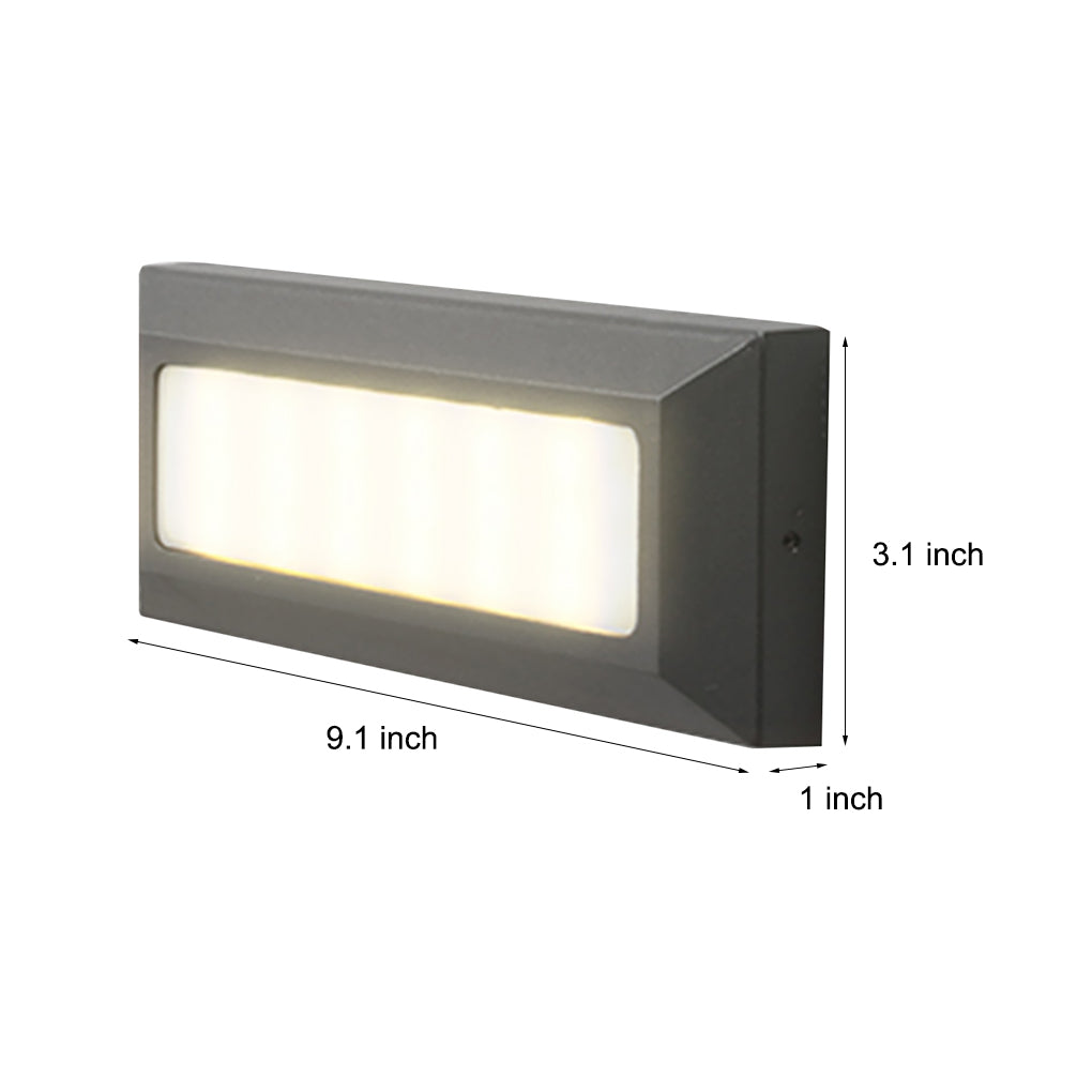 Industrial Outdoor Step & Deck Light — Die-Cast Aluminum, SMD 9W LED, IP54 Weatherproof, 3000K / 6500K