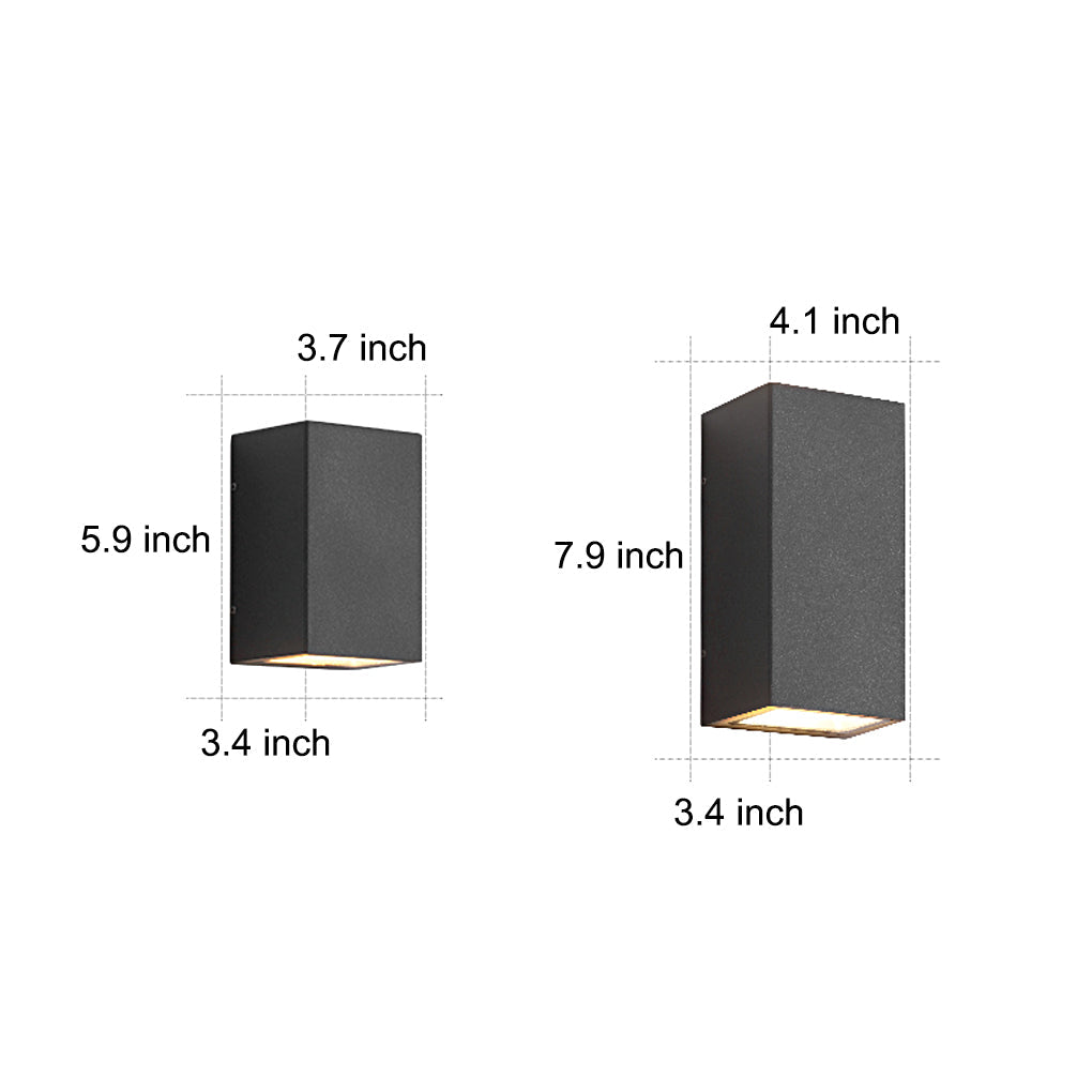 optional two light waterproof led wall light for outdoor villa courtyards