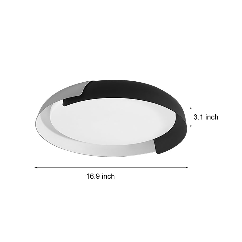 round minimalist led ceiling light with stepless dimming for bedroom