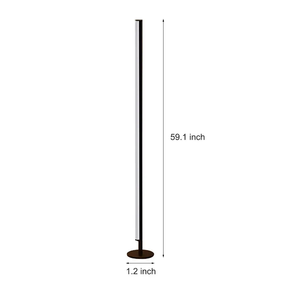 Modern Minimalist Black and White LED Floor Lamp with Three-Step Dimming Accent Luxe