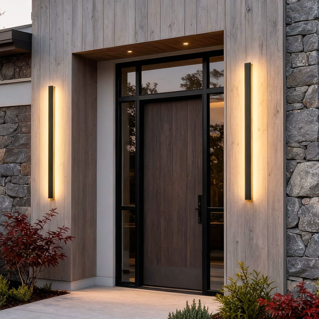 outdoor black long led linear wall lights led lighting solution