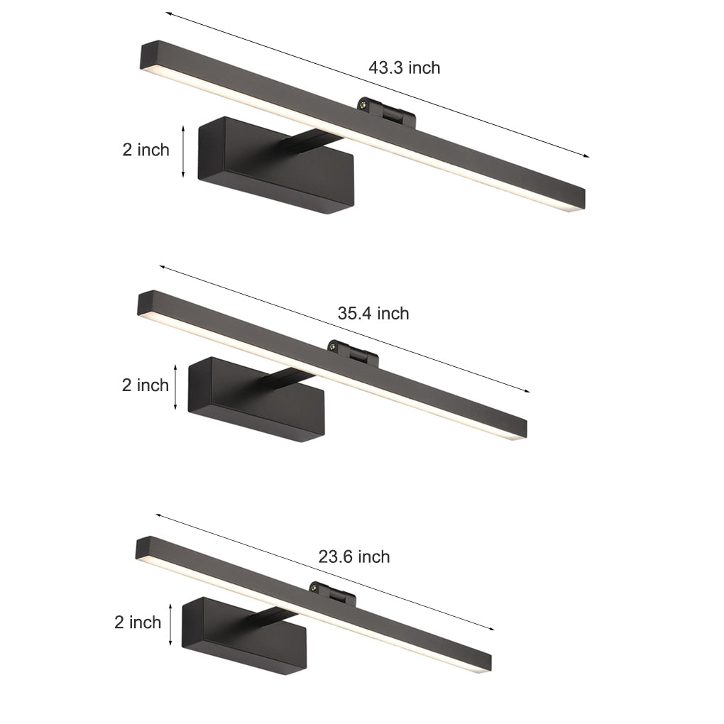 adjustable rotatable linear led vanity light for bathrooms