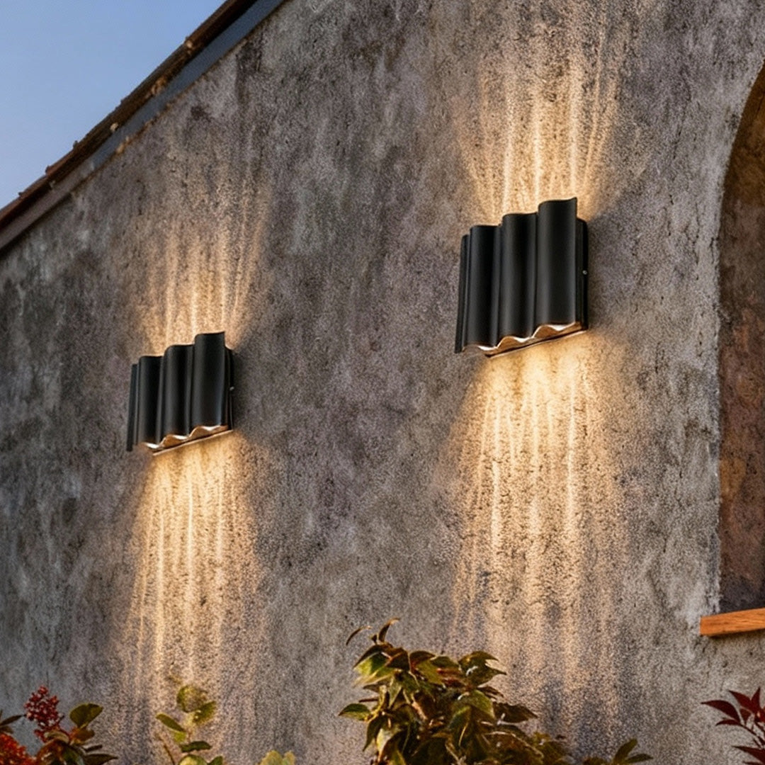 cool led wave wall sconces for outdoor use up and down wall mounted lights
