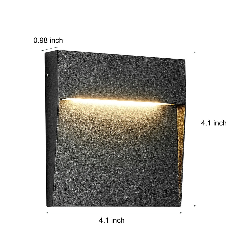 minimalist square waterproof outdoor stair lights step lights and wall sconces for stairways