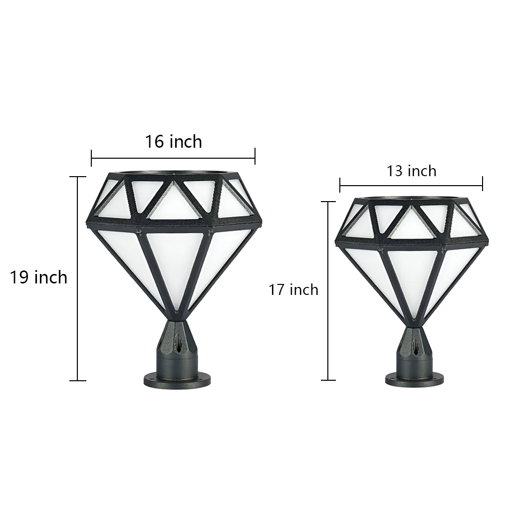 waterproof outdoor diamond shaped led post lights for fences