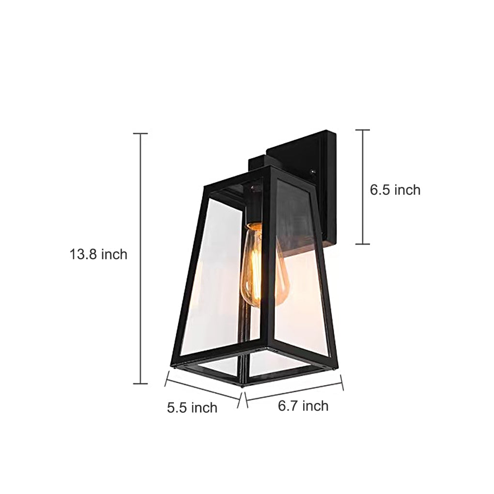 waterproof vintage industrial style glass wall sconce outdoor wall lamp