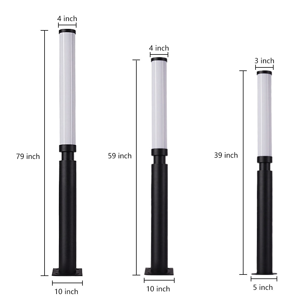 contemporary led waterproof bollard lights for outdoor gardens and pathways