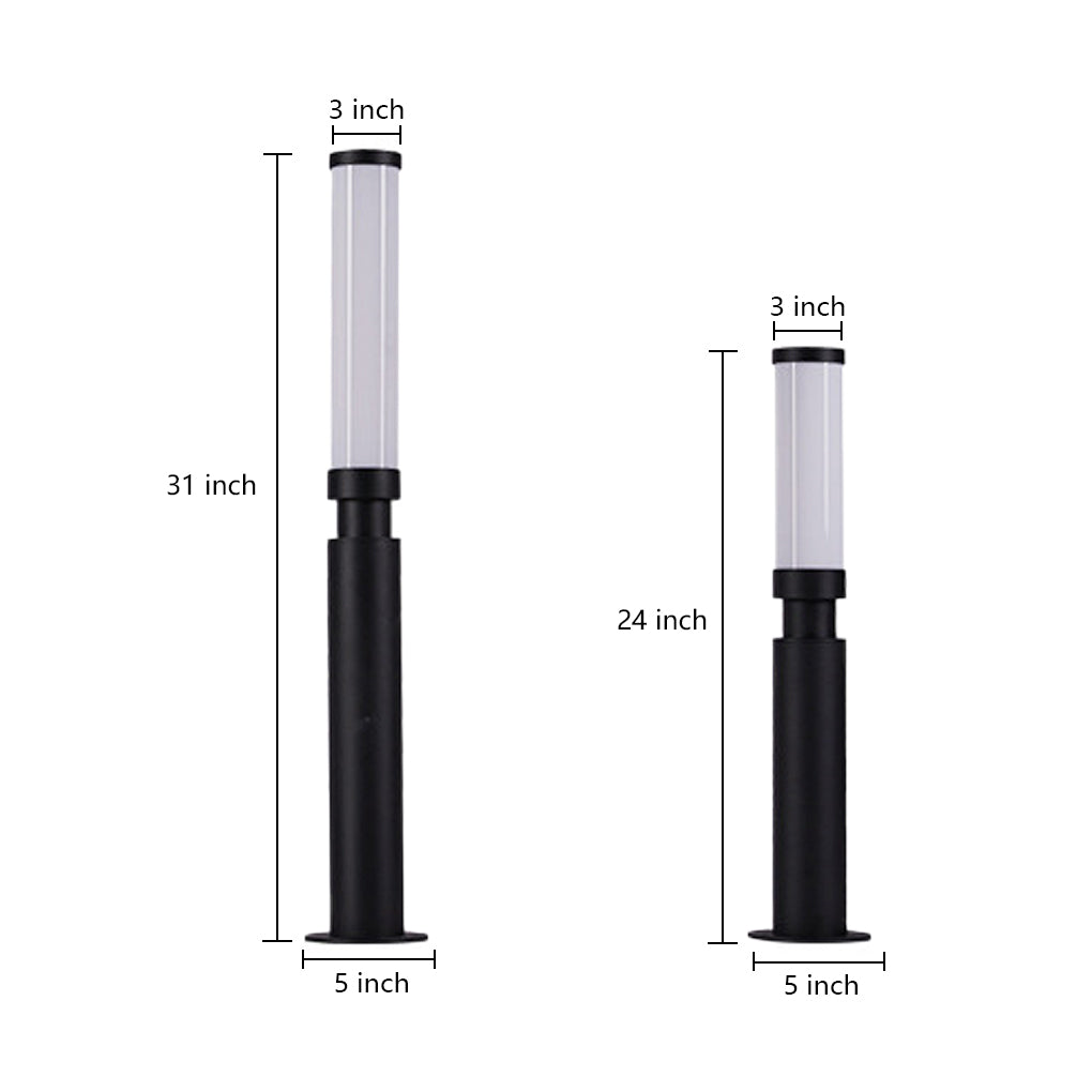 contemporary led waterproof bollard lights for outdoor gardens and pathways