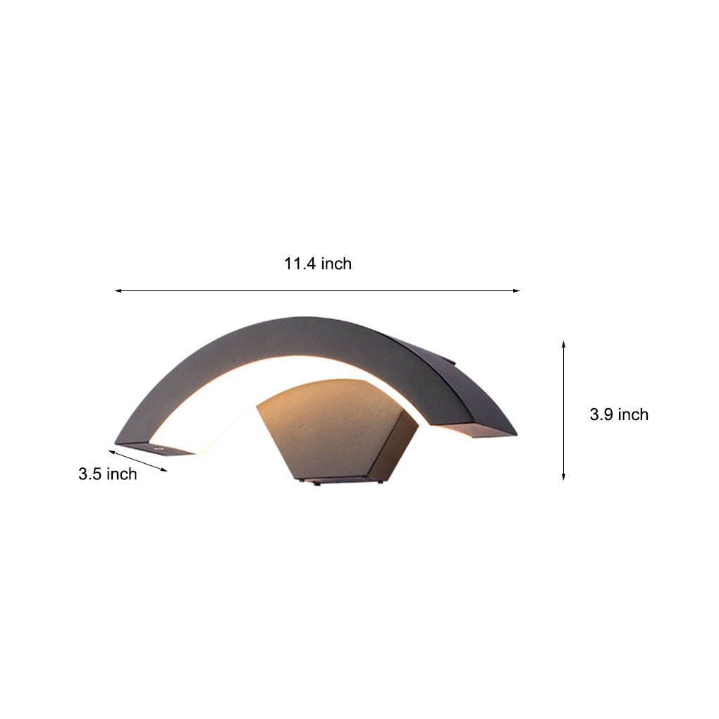 classic curved led wall light outdoor downlight sconce for porch wall mounted