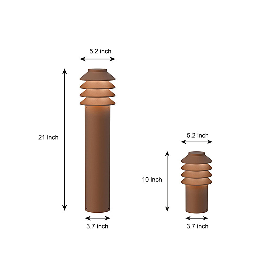 versatile modern aluminum led outdoor cylinder light for garden and pathway illumination