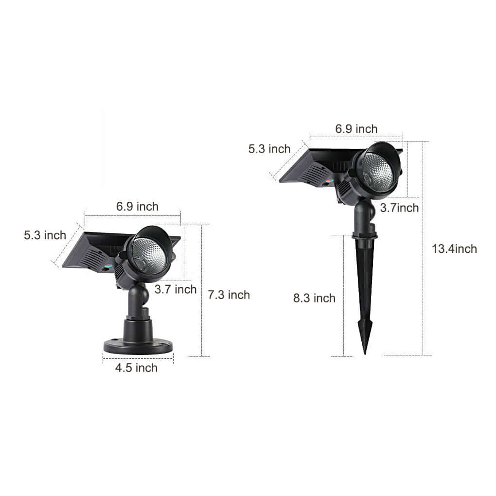 adjustable solar powered outdoor spotlights for tree lighting