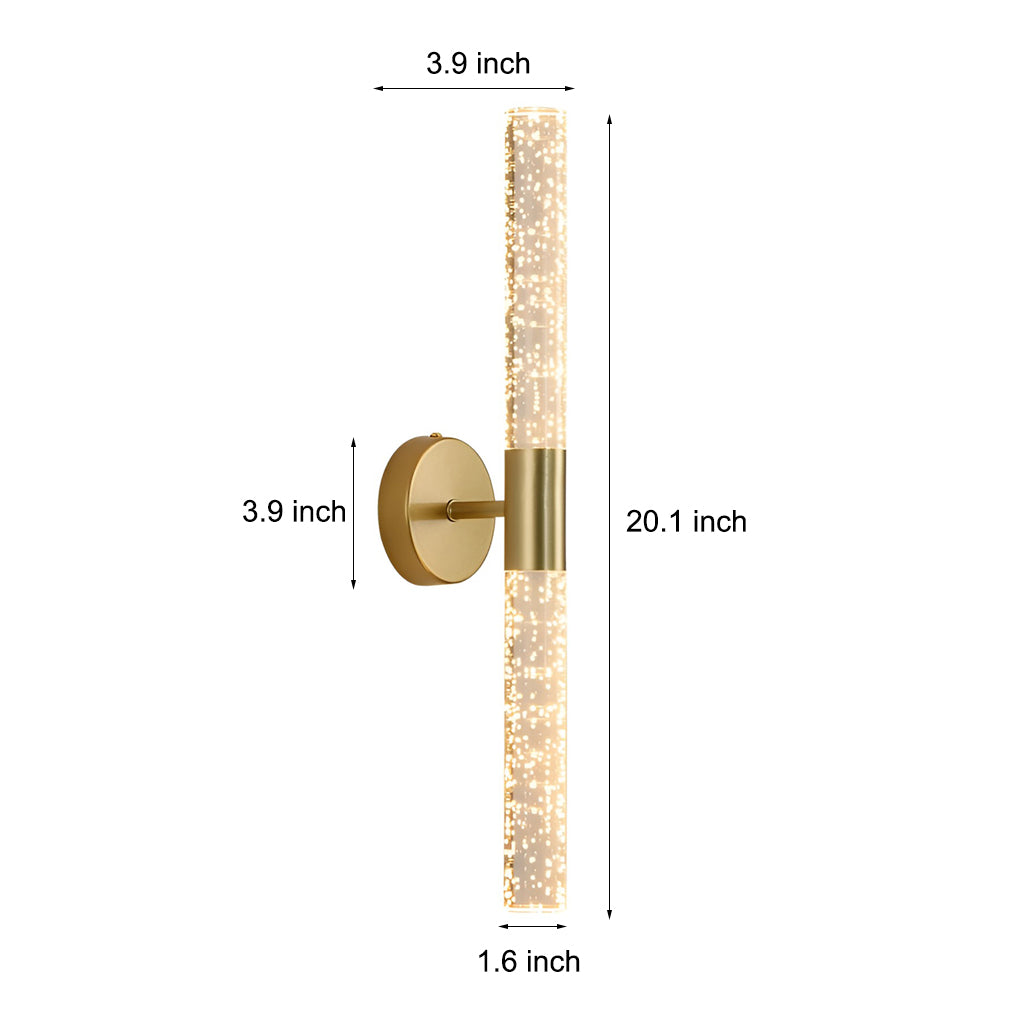 Cylinder Up/Down Wall Sconce — Iron and Acrylic, 14W LED, 3000K/6000K, 20.1" Height