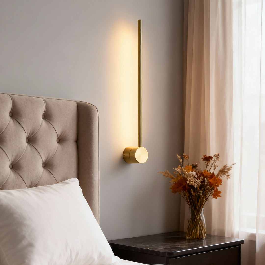 ultra thin black and gold nordic led linear wall lights