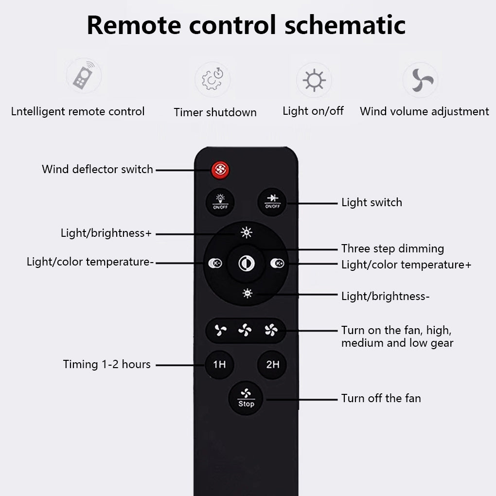 Ultra-Thin Round Nordic Bladeless Ceiling Fans with Remote Control - Silent LED Design