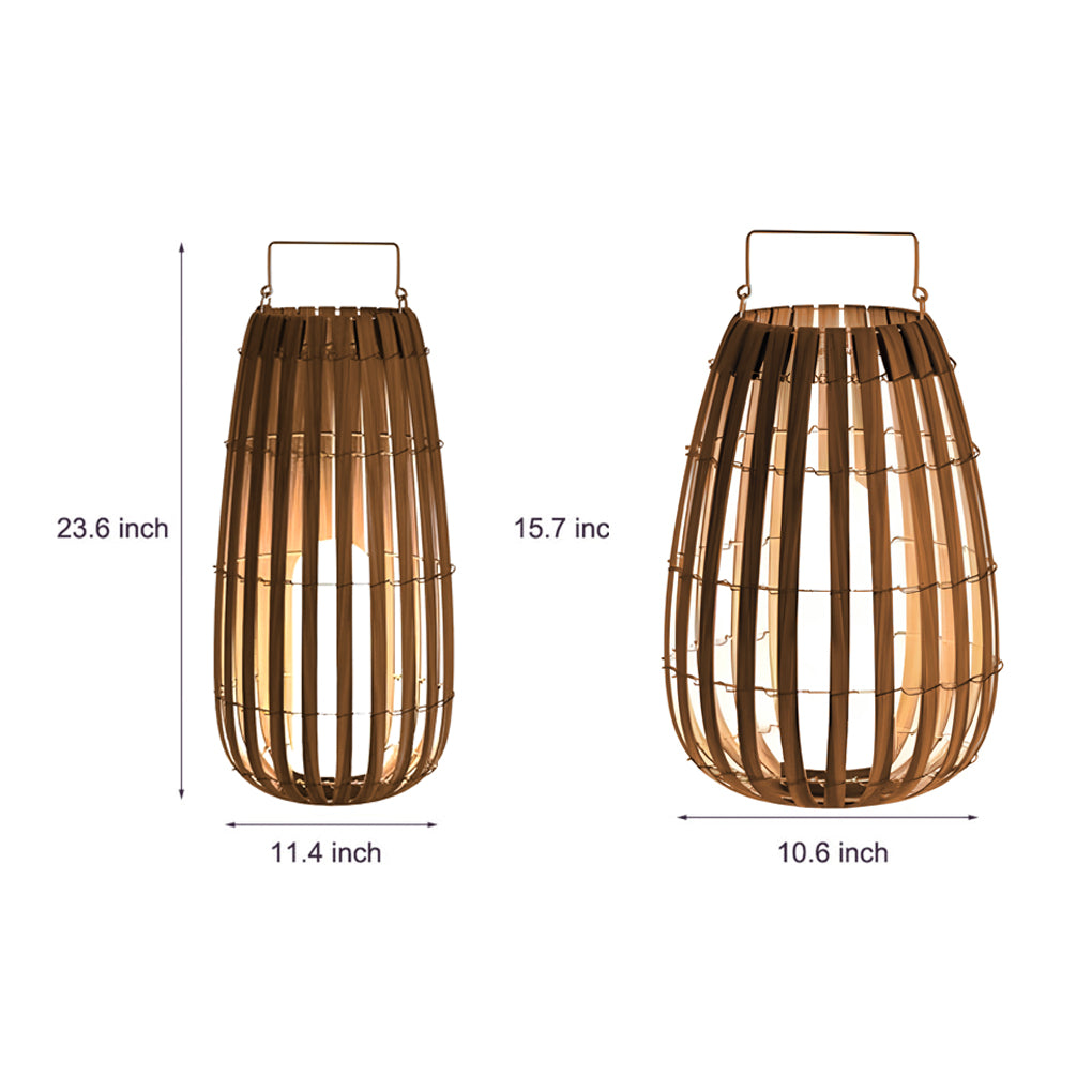 waterproof solar outdoor lights portable led lantern in rattan design