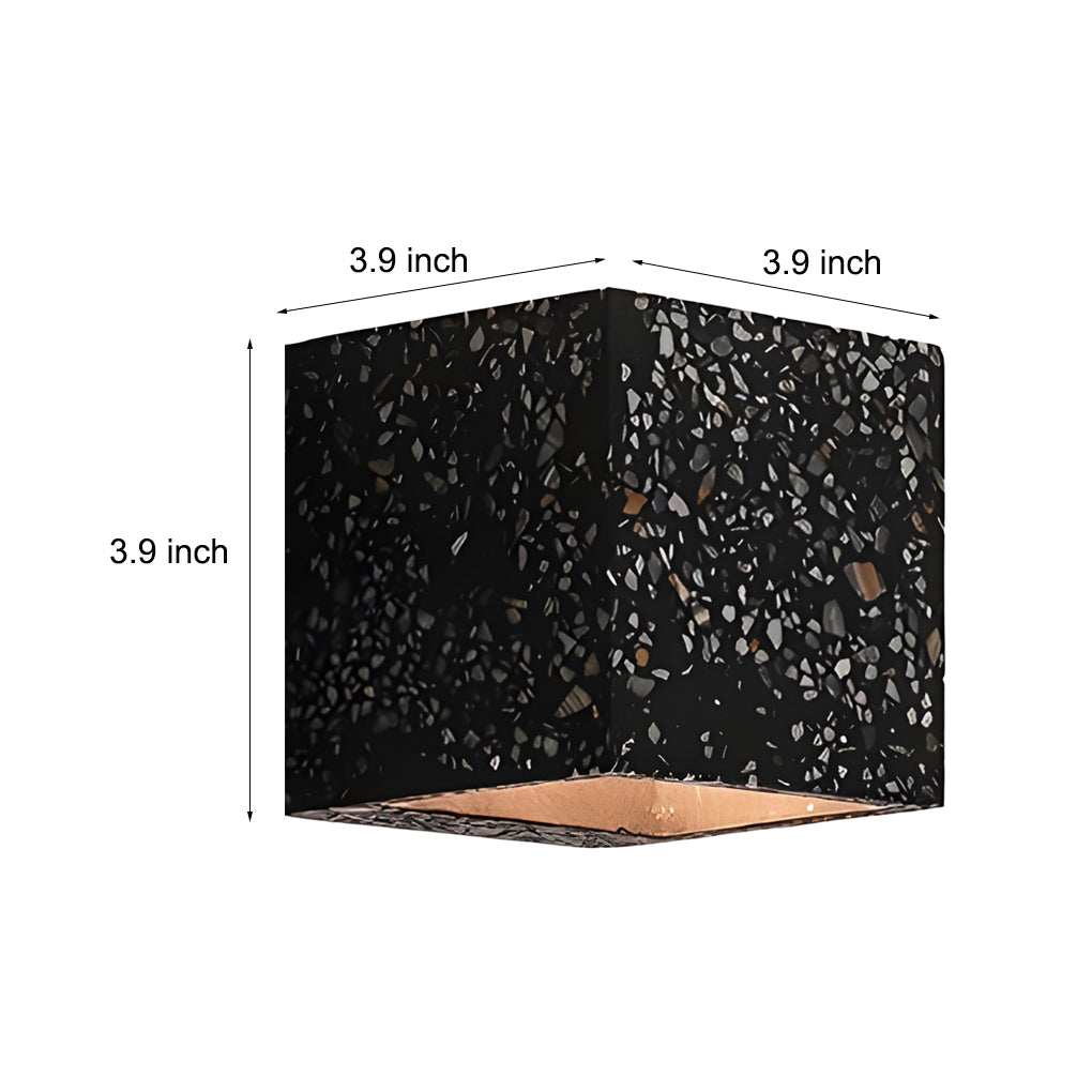 Square Up/Down Wall Sconce — Terrazzo, Modern Industrial, G4, 3000K Warm White